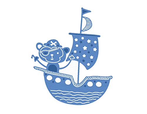 ZAG Kinder-Stanzschablone, fein, Piraten-Affe mit Boot von INNSPIRO