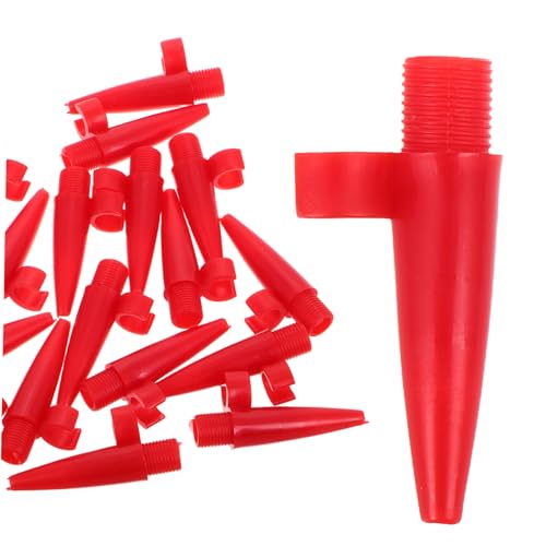 20 Stück Aufblasdüse Luftkompressoraufsätze Luftpumpendüsen Ersatzdüsen für Luftpumpen Fahrrad Reifenpumpe Reifeninflatordüse Zubehör Luftpumpe Luftbettpumpendüsen Plastik rot von INOOMP