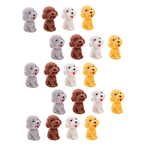 INOOMP 1 Satz Dog Eraser Hund Süße Schulsachen Haustiere Rosa Student Entzückender Radiergummi Cartoongummis Schöner Kinderradierer Kindergartenpreis Tpr Zufällige Farbe 20 Stück von INOOMP