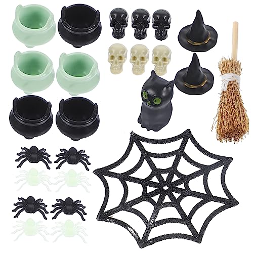 INOOMP 1 Satz Hexenanzug kleine Spinnenfigur Halloween-Miniaturen zum Basteln Halloween-Minifiguren drinnen Figuren mini Dorf Puppenhauszubehör Halloween Halloween-Miniaturfiguren Plastik INOOMP 1 Satz Hexenanzug kleine Spinnenfigur Halloween-Miniaturen zum Basteln Halloween-Minifiguren drinnen Figuren mini Dorf Puppenhauszubehör Halloween Halloween-Miniaturfiguren Plastik von INOOMP