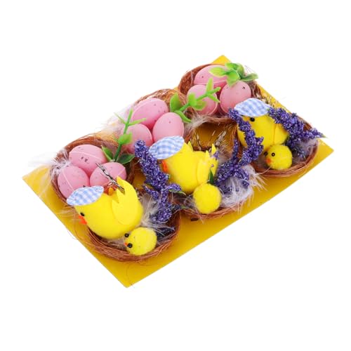 INOOMP 1 Satz Huhn-Notgroschen-Puppe deko künstliche nestverzierung künstliches Nest mit Eiern Osterkorbfüller Osterschmuck Eier Ornamente DIY-Nest künstliche Notgroschen Osterei Plüsch INOOMP 1 Satz Huhn-Notgroschen-Puppe deko künstliche nestverzierung künstliches Nest mit Eiern Osterkorbfüller Osterschmuck Eier Ornamente DIY-Nest künstliche Notgroschen Osterei Plüsch von INOOMP