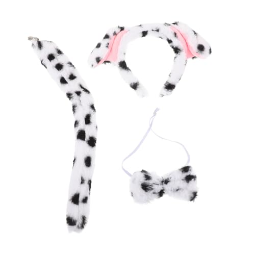INOOMP 1 Satz Hundekostüm Teiliges Dalmatiner Ohren Stirnband und Fliege für Karneval Halloween und Cosplay für Fotos und Partys INOOMP 1 Satz Hundekostüm Teiliges Dalmatiner Ohren Stirnband und Fliege für Karneval Halloween und Cosplay für Fotos und Partys von INOOMP