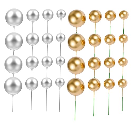 INOOMP 1 Satz Kuchen Dekorative Kugeln Geburtstagsparty Liefert Valentinstag Zubehör Goldkugeln Für Kuchendekoration Ballon-kuchen- Dessert -topper Schaum 40 Stück INOOMP 1 Satz Kuchen Dekorative Kugeln Geburtstagsparty Liefert Valentinstag Zubehör Goldkugeln Für Kuchendekoration Ballon-kuchen- Dessert -topper Schaum 40 Stück von INOOMP