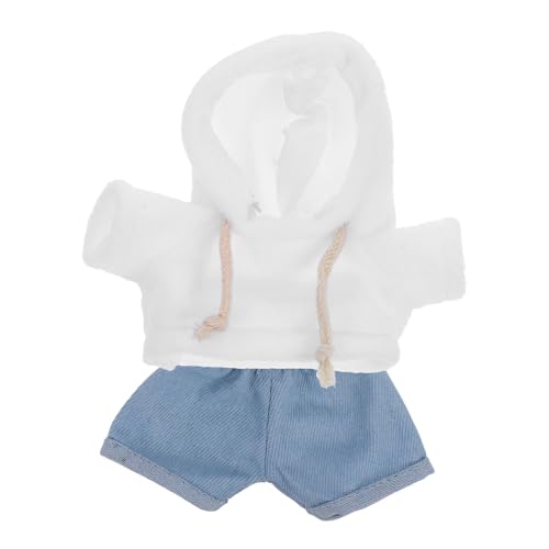 INOOMP 1 Satz Kuscheltiere Outfit für Puppen mit Kapuzenpullover und Jeans Wiederverwendbare Kleidung für Plüschtiere Bekleidungsset für Kreative Rollenspiele von INOOMP