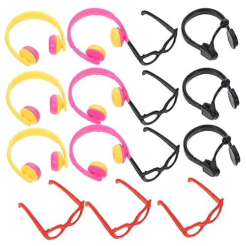 INOOMP 1 Satz Mini -kopfhörer Brillenspielzeug Gläser Deko Brille Anziehen Puppe Mini-Brille Miniatur-Brillen-Requisiten Puppenkostümzubehör Kopfhörer Für Puppe Plastik INOOMP 1 Satz Mini -kopfhörer Brillenspielzeug Gläser Deko Brille Anziehen Puppe Mini-Brille Miniatur-Brillen-Requisiten Puppenkostümzubehör Kopfhörer Für Puppe Plastik von INOOMP