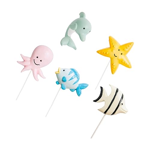 INOOMP 1 Satz Ocean World Ornamente Topper Ozeanthema Party Dekoration Thematisiert Meerjungfrau Hochzeitsdeko Partyzubehör Kuchendekorationen Zum Thema Harz 5 Stück INOOMP 1 Satz Ocean World Ornamente Topper Ozeanthema Party Dekoration Thematisiert Meerjungfrau Hochzeitsdeko Partyzubehör Kuchendekorationen Zum Thema Harz 5 Stück von INOOMP