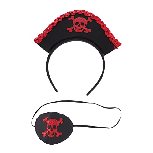 INOOMP 1 Satz Piratenkostüm Zubehör Set mit Augenklappe und Haarreif für Halloween Cosplay Partys Hochwertige Stoffmaterialien Lebendige Schädelmuster Komfortabel zu Tragen INOOMP 1 Satz Piratenkostüm Zubehör Set mit Augenklappe und Haarreif für Halloween Cosplay Partys Hochwertige Stoffmaterialien Lebendige Schädelmuster Komfortabel zu Tragen von INOOMP