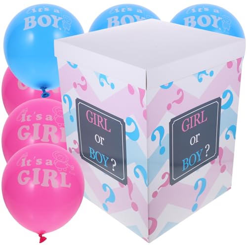 INOOMP 1 Satz Shower Geschlechtsverkündung Box mit Luftballons Dekorative Box für Shower Party Kreative Gender Reveal für Jungen von INOOMP
