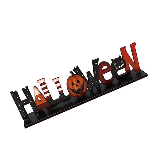 INOOMP 1 Stück Holz Halloween Dekoration Kreatives Party Layout Ornament Realistische für Zuhause für Desktop Dekoration Hochwertiges Tragbares Design von INOOMP