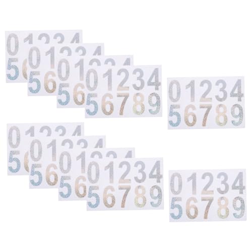 INOOMP 10 Sets Garagennummernschild Klebenummern Für Mülltonnen E Mail Nummer Reflektierende Aufkleber Briefkastennummernaufkleber Nummernaufkleber Briefkastennummernaufkleber von INOOMP