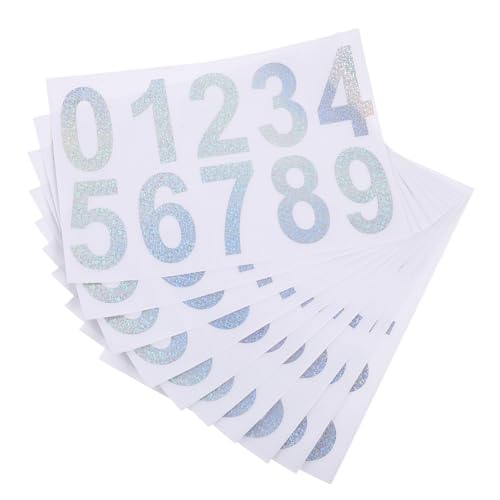 INOOMP 10 Sets Garagennummernschild Klebenummern Für Mülltonnen Reflektierende Briefkastennummernaufkleber Nummernaufkleber Briefkastennummernaufkleber E Mail Nummer von INOOMP