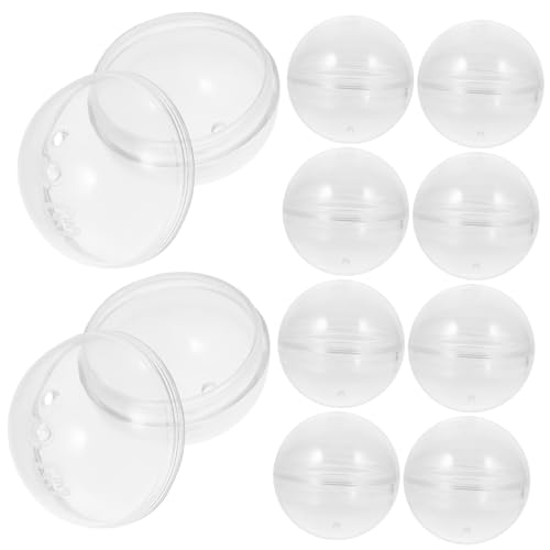 INOOMP 10 Stück Gacha-Schale Nachfüllkapseln für Verkauf für Spielzeugmaschine Spender Kapseln für Verkaufsautomaten kleines Preisball-Kapseln Plastik Transparent INOOMP 10 Stück Gacha-Schale Nachfüllkapseln für Verkauf für Spielzeugmaschine Spender Kapseln für Verkaufsautomaten kleines Preisball-Kapseln Plastik Transparent von INOOMP