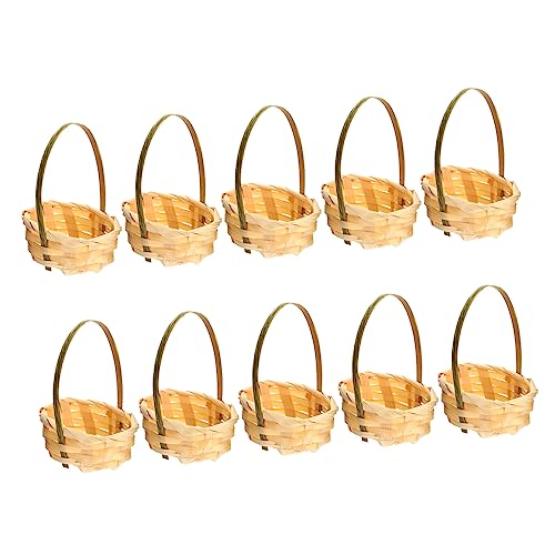INOOMP 10 Stück Geflochtene Blumenkörbe aus Handliche Aufbewahrungskörbe für Deko und Garten Natürliches Design für Zuhause und Feste INOOMP 10 Stück Geflochtene Blumenkörbe aus Handliche Aufbewahrungskörbe für Deko und Garten Natürliches Design für Zuhause und Feste von INOOMP