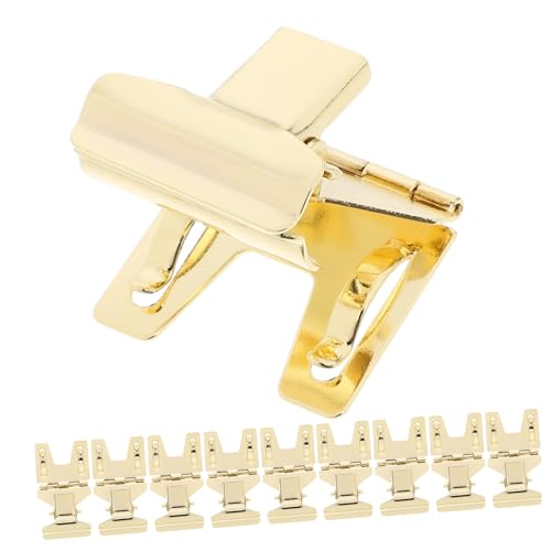 INOOMP 10 Stück Metall Preisschildhalter Clips Langlebige Etikettenhalter für Regale Drehbare Verkaufspreis Klemmen für Bäckereien Supermärkte und Einzelhandel Goldfarben INOOMP 10 Stück Metall Preisschildhalter Clips Langlebige Etikettenhalter für Regale Drehbare Verkaufspreis Klemmen für Bäckereien Supermärkte und Einzelhandel Goldfarben von INOOMP