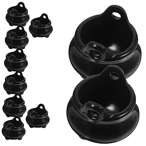 INOOMP 10 Stück Mini Kessel Töpfe Hexen Kessel für Halloween Deko für Partys und Festlichkeiten Kreative Ornamente für Erwachsene von INOOMP