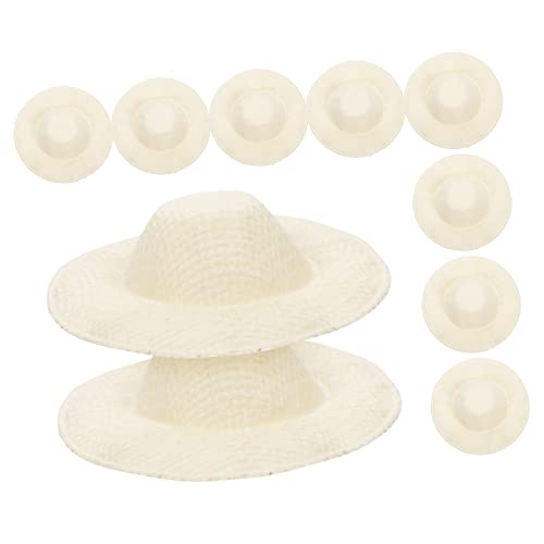 INOOMP 10 Stück Mini Strohhutspielzeugzubehör Mini-Strohhüte Mädchen Puppen-Minihüte kleine Hüte für Puppe Miniatur Puppenhut basteln kleine Strohhüte zum Basteln süße Mütze Stoff Beige INOOMP 10 Stück Mini Strohhutspielzeugzubehör Mini-Strohhüte Mädchen Puppen-Minihüte kleine Hüte für Puppe Miniatur Puppenhut basteln kleine Strohhüte zum Basteln süße Mütze Stoff Beige von INOOMP