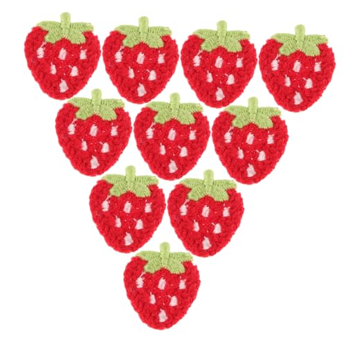 INOOMP 10 Stück Obst Stickerei Patch Erdbeeren Erdbeere Handgefertigter Aufnäher Handgefertigte Kleidungsaccessoires Süße Aufnäher Gehäkelte Obst Aufnäher Stickpatches Filz INOOMP 10 Stück Obst Stickerei Patch Erdbeeren Erdbeere Handgefertigter Aufnäher Handgefertigte Kleidungsaccessoires Süße Aufnäher Gehäkelte Obst Aufnäher Stickpatches Filz von INOOMP