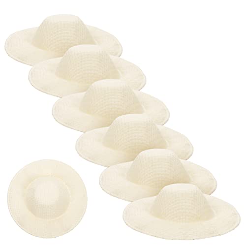 INOOMP 10 Stück Puppen Strohhüte Winzige Mütze Gestrickt Klein Zum Basteln Für Puppen Winzige Strohhüte Zum Basteln Puppen Miniaturhüte Mini Sombrero Hüte Miniatur Puppenhüte von INOOMP