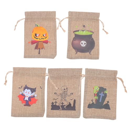 INOOMP 10 Stück Teiliges Halloween Jutesäckchen mit Kordelzug Kleine Stoffbeutel für Süßigkeiten und Snacks Vielseitige Partygeschenktüten für Halloween Festliche Anlässe INOOMP 10 Stück Teiliges Halloween Jutesäckchen mit Kordelzug Kleine Stoffbeutel für Süßigkeiten und Snacks Vielseitige Partygeschenktüten für Halloween Festliche Anlässe von INOOMP
