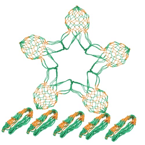 INOOMP 10 Stück Teiliges Macrame Obstnetz Hängekorb aus Robustem Netzstoff Multifunktionaler Obst und Gemüsehalter für Küche und Garten Dekoratives Aufbewahrungssystem für Wand und Decke von INOOMP