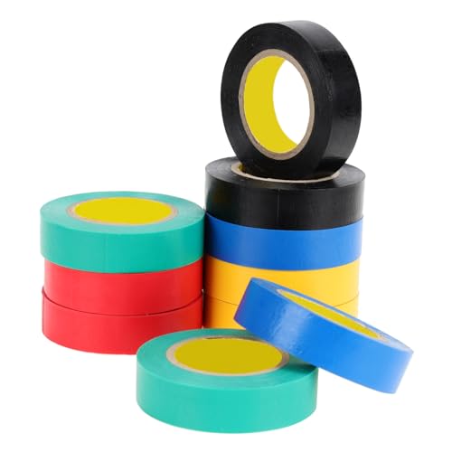 INOOMP 10 Stück Teiliges PVC Isolierband Hitzebeständig und Flammhemmend Langlebiges Elektrisches Klebeband in Sechs Farben für Innen und Außenbereiche Hohe Isolierung und Starke Haftung INOOMP 10 Stück Teiliges PVC Isolierband Hitzebeständig und Flammhemmend Langlebiges Elektrisches Klebeband in Sechs Farben für Innen und Außenbereiche Hohe Isolierung und Starke Haftung von INOOMP
