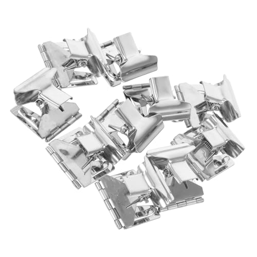 INOOMP 10 Teiliges Edelstahl Preisschild Clip Verstellbare Werbeetikettenhalter für Supermarkt und Bäckerei Praktische Metall Klemmen zur Einfachen Befestigung von Preisschildern und INOOMP 10 Teiliges Edelstahl Preisschild Clip Verstellbare Werbeetikettenhalter für Supermarkt und Bäckerei Praktische Metall Klemmen zur Einfachen Befestigung von Preisschildern und von INOOMP