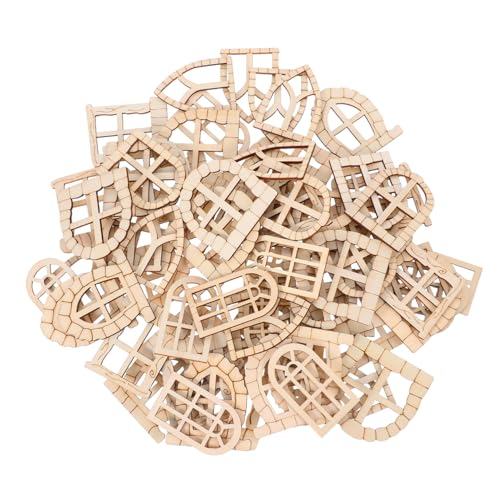 INOOMP 100 Stück Feen -Tür -Gartentür Miniatur-Feentür Puppenhaus-Miniaturfenster Gartentür Holzdekoration Feentür aus Holz für den Garten Fee Tür Handwerk hölzern Beige von INOOMP