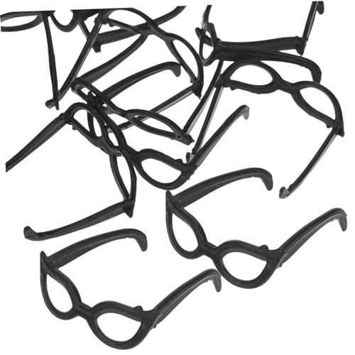 INOOMP 100 Stück Mini-brillenspielzeug Für Gläser Mein Puppe Hoch Spielzeugbrille Winzige Brille Miniaturbrille Brille Black Plastik INOOMP 100 Stück Mini-brillenspielzeug Für Gläser Mein Puppe Hoch Spielzeugbrille Winzige Brille Miniaturbrille Brille Black Plastik von INOOMP