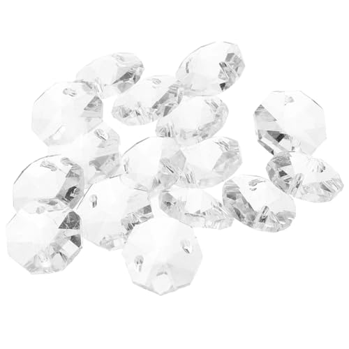 INOOMP 100 Stück Teiliges Klare Glasperlen mit Doppeltem Transparente Kristallperlen für Perlenvorhang Schmuckherstellung DIY Basteln Vielseitige Dekorative Anhänger von INOOMP