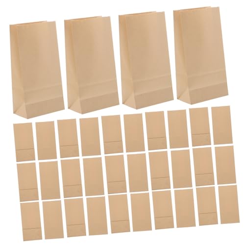 INOOMP 100 Stück Tüte Aus Kraftpapier Kraftpapiertüten Zur Aufbewahrung Tasche Behandeln Krafttaschen Für Geschäft Schokoladenverpackungsbeutel Versiegelte Papiertüten Matte Folie Khaki von INOOMP