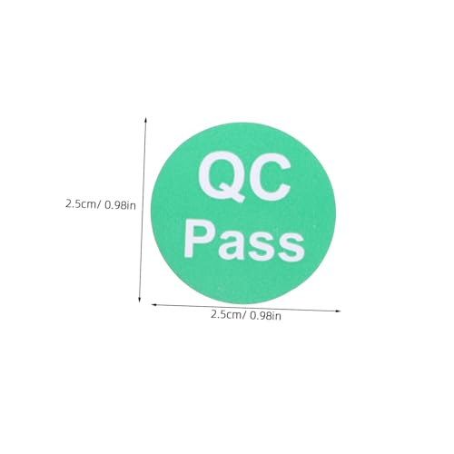 INOOMP 1000 Stück Qc Passed Aufkleber Qualitätsprüfung Etiketten Selbstklebend Flexibel Langlebig Lager Qualitätskontrolle Prüfplaketten für Produktkennzeichnung von INOOMP