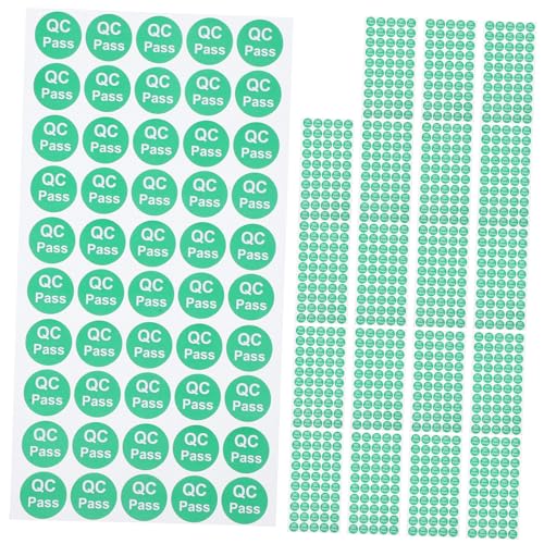 INOOMP 1000 Stück Qc Passed Sticker Qualitätsprüfungs Aufkleber für Lager Langlebig Flexibel Selbstklebend Vielseitig für Produktprüfungen und Qualitätskontrolle Geeignet INOOMP 1000 Stück Qc Passed Sticker Qualitätsprüfungs Aufkleber für Lager Langlebig Flexibel Selbstklebend Vielseitig für Produktprüfungen und Qualitätskontrolle Geeignet von INOOMP
