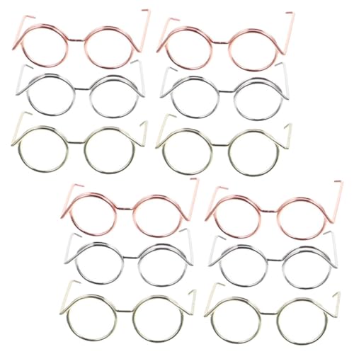 INOOMP 12 Stück Brillen Spielzeugzubehör Mini Puppenbrillen Mini Brillen Zum Basteln Puppenbrillen Mini Puppensonnenbrillen Zum Basteln Puppen Ankleidezubehör Mini Brillen Für von INOOMP