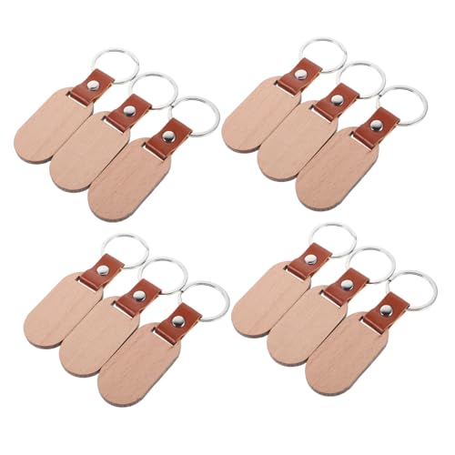 INOOMP 12 Stück Schlüsselanhänger Aus Holz: Unbehandelte Haustier-id-tags Aus Holz Für Hunde Und Katzen – Blanko-holzanhänger Für Diy-projekte, Gravuren Und Die Dekoration Von von INOOMP