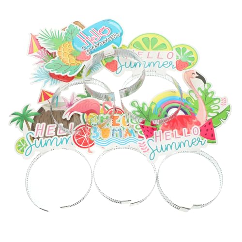 INOOMP 12 Stück Teiliges Hawaii Sommerfest Haargummi mit Ananas und Flamingo Leichtes Komfortables Luau Stirnband für Mädchen Party Deko und Foto Requisite INOOMP 12 Stück Teiliges Hawaii Sommerfest Haargummi mit Ananas und Flamingo Leichtes Komfortables Luau Stirnband für Mädchen Party Deko und Foto Requisite von INOOMP