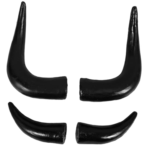 INOOMP 2 Paare Künstliche Ochsenhörner Stirnband DIY Haarschmuck Horn Mittel Klein Halloween Kostüm Zubehör für Party Cosplay INOOMP 2 Paare Künstliche Ochsenhörner Stirnband DIY Haarschmuck Horn Mittel Klein Halloween Kostüm Zubehör für Party Cosplay von INOOMP