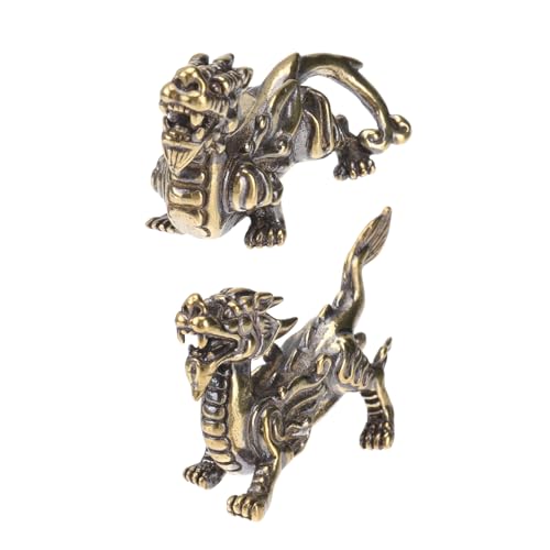 INOOMP 2 STÜCK Messing Kylin Desktop Ornament Feng Shui Glücksbringer Hausdekoration Detailreiche Handwerkskunst Tischdekoration für Wohnung Büro INOOMP 2 STÜCK Messing Kylin Desktop Ornament Feng Shui Glücksbringer Hausdekoration Detailreiche Handwerkskunst Tischdekoration für Wohnung Büro von INOOMP