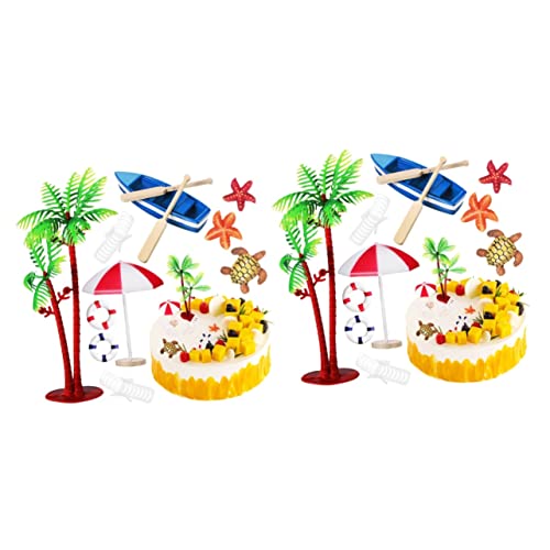 INOOMP 2 Sätze Dekoration Mit Strandmotiven Kuchen -topper Hochzeitstortendekorationen Stranddekor Baum Kuchendekoration Miniatur-strandkorb-ornament Party Glas 10 Stück * 2 INOOMP 2 Sätze Dekoration Mit Strandmotiven Kuchen -topper Hochzeitstortendekorationen Stranddekor Baum Kuchendekoration Miniatur-strandkorb-ornament Party Glas 10 Stück * 2 von INOOMP