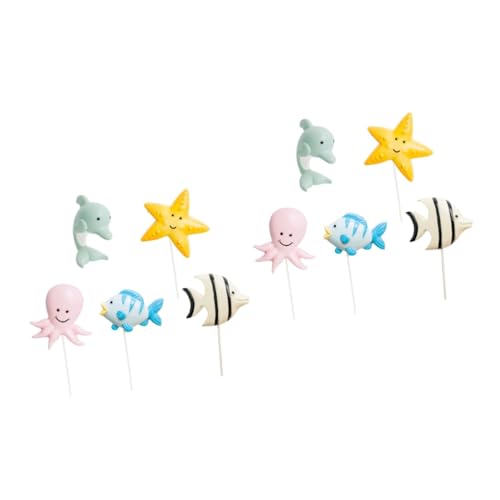 INOOMP 2 Sätze Ocean World Ornamente Dekorationen Cupcake -topper Segelbootdekor Nautisch Muschel Hochzeitsdeko Cupcake Topper Zum Geburtstag Partyzubehör Harz 5 Stück * 2 INOOMP 2 Sätze Ocean World Ornamente Dekorationen Cupcake -topper Segelbootdekor Nautisch Muschel Hochzeitsdeko Cupcake Topper Zum Geburtstag Partyzubehör Harz 5 Stück * 2 von INOOMP