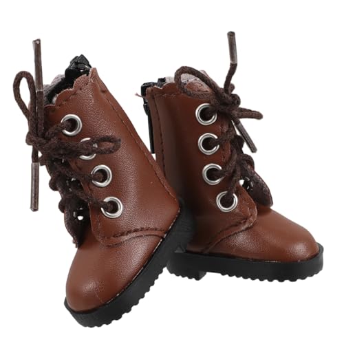 INOOMP 2 Stück Bjd Puppenschuhe Mini-Schuhe Finger-Sneaker Plüschpuppen Puppenstiefel Mini-Turnschuhe Puppen-Canvas-Schuhe Kuscheltiere Kleidung Kugelgelenk-Harzpuppen Stoff von INOOMP