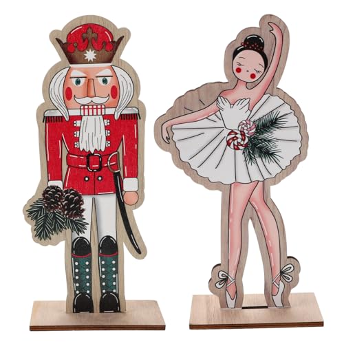 INOOMP 2 Stück Holz-nussknacker Figuren König und Prinzessin Handgefertigte Weihnachtsdeko mit Ballet-Motiv Traditionelle Festliche Holzfiguren für Tisch Kaminsims und Partygestaltung INOOMP 2 Stück Holz-nussknacker Figuren König und Prinzessin Handgefertigte Weihnachtsdeko mit Ballet-Motiv Traditionelle Festliche Holzfiguren für Tisch Kaminsims und Partygestaltung von INOOMP