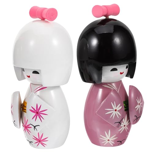 INOOMP 2 Stück Japanische Kimono Puppen Dekoration Teiliges Holzfiguren mit Traditionellem Design für Heimdekoration Asiatische Geschenkidee für Kulturinteressierte Vielseitig Einsetzbar INOOMP 2 Stück Japanische Kimono Puppen Dekoration Teiliges Holzfiguren mit Traditionellem Design für Heimdekoration Asiatische Geschenkidee für Kulturinteressierte Vielseitig Einsetzbar von INOOMP