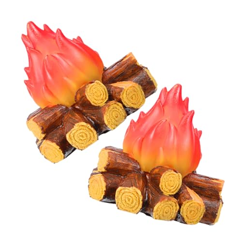 INOOMP 2 Stück LED Simuliertes Kaminfeuer Nachtlicht mit Realistischem Flammeneffekt Wetterfeste Holzdeko Kamin Lampe für Camping Weihnachts Halloween-Dekoration Batterielos INOOMP 2 Stück LED Simuliertes Kaminfeuer Nachtlicht mit Realistischem Flammeneffekt Wetterfeste Holzdeko Kamin Lampe für Camping Weihnachts Halloween-Dekoration Batterielos von INOOMP