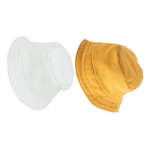 INOOMP 2 Stück Mall-Hut Puppenkleidung Puppenaccessoire Puppenhüte Puppengeschenk Puppenfotografie deko kleine Hüte zum Basteln Puppenhut Puppenmütze kleine Kappen Polyester von INOOMP