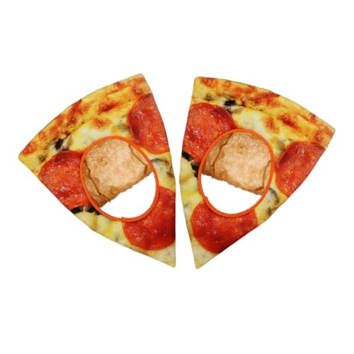 INOOMP 2 Stück Pizza Cosplay Hut Leichtes Atmungsaktives Party-accessoire mit Witzigem Pizzadesign Stabiler Karneval Kopfschmuck für Festival Performance und Lustige Kostümfeiern von INOOMP