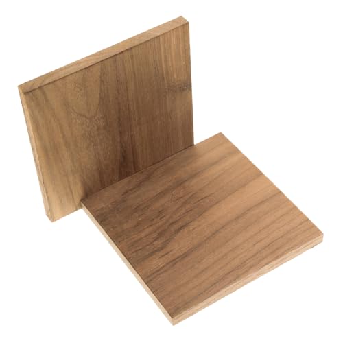 INOOMP 2 Stück Schwarzes Walnussholz Unbehandelte Holzblöcke Holz Zum Basteln Holztafeln Zum Basteln Holzschnitzerei Holzblock Zum Schnitzen Leeres Holzschild Holzrohlinge von INOOMP