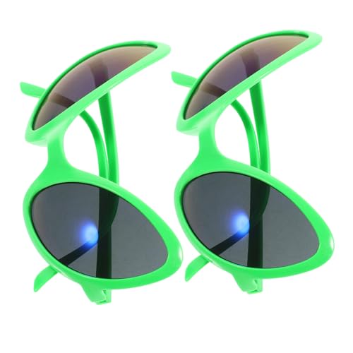 INOOMP 2 Stück Witzige Außerirdische Sonnenbrillen Buntes Rahmen-design Cosplay Partybrille für Halloween Karneval Fasching Karneval Kostüm Zubehör INOOMP 2 Stück Witzige Außerirdische Sonnenbrillen Buntes Rahmen-design Cosplay Partybrille für Halloween Karneval Fasching Karneval Kostüm Zubehör von INOOMP