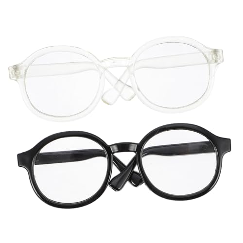 INOOMP 2 Stück zum Ankleiden von Puppen Mini-Puppen Zubehör zum Anziehen von Puppen entwicklung kindliche entwicklung simuliertes Brillenspielzeug Puppe Mini-Brille von INOOMP