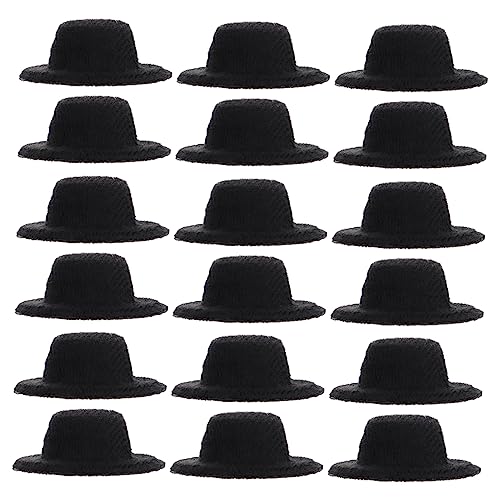 INOOMP 20 Stück Mini Jazzhut Kappen Miniatur Formhut Mini Hüte Basteln DIY Mini Formhut Mini Puppe Zum Basteln Minis Unsere Miniaturen Ankleiden Puppenzubehör Puppenhüte von INOOMP