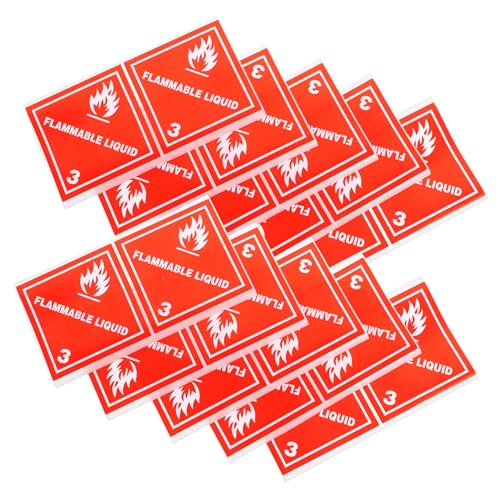 INOOMP 20 Stück Selbstklebende Warnaufkleber Flammable Liquid Shipping Sign Hochkontrastierend Starke Haftung Geeignet für Versand Industrie und Lager Flammgefährliche Flüssigkeiten INOOMP 20 Stück Selbstklebende Warnaufkleber Flammable Liquid Shipping Sign Hochkontrastierend Starke Haftung Geeignet für Versand Industrie und Lager Flammgefährliche Flüssigkeiten von INOOMP